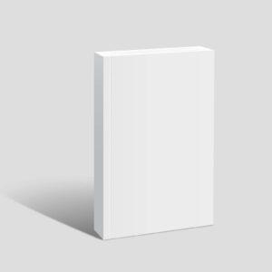 Minimalist book mockup with blank cover